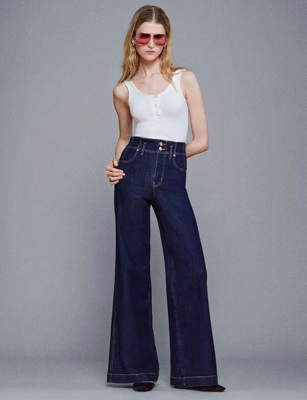 SEAMED WIDE TROUSER