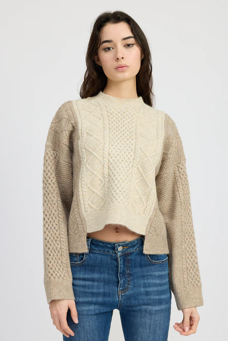 GREER CABLE KNIT SWEATER